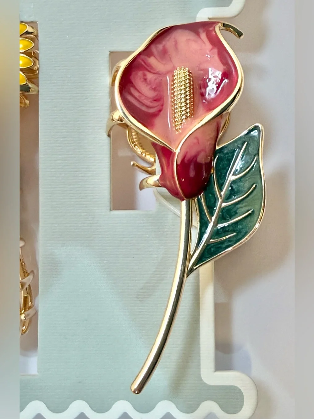 Sunday State Women's Floral Hair Clips Sunflower & Pink Calla Lily Set NEW